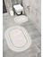 Su Emici Yumuşak Kaymaz Taban Sünger Dolgulu Yıkanabilir Dekoratif Banyo Paspası 1372B Oval 1