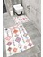 Su Emici Yumuşak Kaymaz Taban Sünger Dolgulu Yıkanabilir Dekoratif Banyo Paspası Takımı COLORFUL1104 1