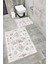 Su Emici Yumuşak Kaymaz Taban Sünger Dolgulu Yıkanabilir Dekoratif Banyo Paspası Takımı 1198 1
