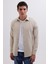 Erkek Slim Fit Dar Kesim Uzun Kollu Düz Kışlık Oduncu bej Gömlek 2