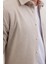 Erkek Slim Fit Dar Kesim Uzun Kollu Düz Kışlık Oduncu bej Gömlek 3