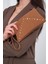 Geez Troklu Clutch Çanta Taba 4