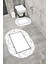 Su Emici Yumuşak Kaymaz Taban Sünger Dolgulu Yıkanabilir Dekoratif Banyo Paspası Takımı EHL211OVAL 1