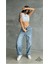 Baggy Yıkamalı Toka Detaylı Bol Kesim Kadın Jean – Rahat Form, Geniş Paça, Modern Salaş Stil 4
