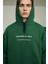 Erkek Yeşil Son Akşam Yemeği Baskılı Pamuklu 3 Ip Şardonlu Basic Kapüşonlu Sweatshirt 1
