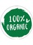 %100 Organic Yuvarlak Sticker 100 Adet 1