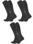 Seyahat Çorabı, 3 Adet, 35-38, %65 Pamuklu Çorap, Koyu Gri 2
