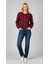 Kadın Düğmeli Yumuşak Triko Hırka M7361K26 Bordo 1