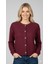 Kadın Düğmeli Yumuşak Triko Hırka M7361K26 Bordo 2
