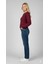 Kadın Düğmeli Yumuşak Triko Hırka M7361K26 Bordo 3