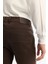 Erkek Kahverengi Eskitme Yıkamalı Esnek Berlin Slim Fit Jean Pantolon A42Y3532 2