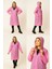 Unisex Su Geçirmez Kapüşonlu Pembe Yağmurluk | Boy 120 cm – En 70 cm 2