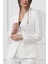 SUR Manga Moda Düğmeli Diana Blazer Ceket M4488 Beyaz 3