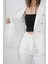 SUR Manga Moda Düğmeli Diana Blazer Ceket M4488 Beyaz 4