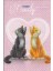 Kedi Desenli A4 60 Yaprak Kareli Pp Kapak Dikişli Defter 1