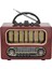 Orta Boy Retro Ahşap Tasarım Bluetooth Hoparlörlü Radyo – Fm/am Destekli, Şarjlı ve Taşınabiliri Radyo NS-6636 (5148) 1
