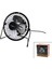 USB - Mini Fan Metal Kasa - AYAK=360 Derece Masa Üstü Vantilatör 4-Metal Pervane 13.5X11X15CM5V-2.5W (5148) 1