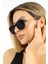 Kadın Oval Siyah UV400 Güneş Gözlüğü Gold Sap WP25-37 C2 2
