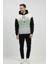 Erkek Pamuklu Yazı Baskılı Renk Üç Ip Şardonlu Basic Kapüşonlu Sweatshirt 2
