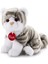 Trudi Brad Peluş Beyaz Gri Kedi 20 cm 1