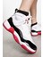 Jordan Jumpman Two Trey Basketball Shoes White Bilekli Basketbol Ayakkabısı Beyaz Kırmızı 4