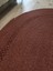 Lotus Jüt Hasırlı El Örgüsü Kilim – Doğal Dokulu, Oval Formlu Dekoratif Tasarım 4
