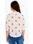 Kadın Çiçek Desenli Bağlamalı Kısa Kollu Gömlek – Yazlık Hafif Kumaş Beyaz 6