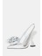 The Laterr High Kadın Gümüş Çiçek Detaylı Topuklu Ayakkabı 2