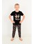 Erkek Çocuk 3'lü %100 Pamuklu 7-8-9 Yaş Pijama Takımı MODEL:108 2