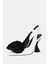 The Laterr High Kadın Siyah-Beyaz Çiçek Detaylı Topuklu Ayakkabı 3