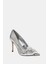 The Revival Bow Kadın Gümüş Kurdela Topuklu Ayakkabı 5