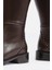 Bestyle Rider Series Uzun Acı Kahve Gerçek Deri Fermuarlı Baldır Lastikli Çizme 9