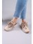 SALTA Çift Bağcıklı Garnili Sneakers BEJ 2