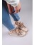 SALTA Çift Bağcıklı Garnili Sneakers BEJ 4