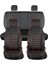 Seat Leon Deri Oto Koltuk Kılıfı Ön Arka Set Siyah Kırmızı Original Seri Scr 2
