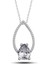 925 Ayar Gümüş Beyaz Taşlı Damla Kadın Gümüş Kolye T7122 (802802) 1