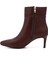 Kadın Bordo Platinum Fermuarlı İnce Topuklu Hakiki Deri Bot 3