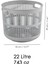 2'li Solara Çamaşır Sepeti Seti - 60 Lt Kapak Detaylı Kirli Sepeti, 22 Lt Çamaşır Sepeti Gri 7