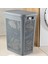 40 Litre Kirli Çamaşır Sepeti - Kapaklı Delik Detaylı Stash Slim Kirli Sepeti Banyo Organizer Gri 1