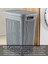 40 Litre Kirli Çamaşır Sepeti - Kapaklı Delik Detaylı Stash Slim Kirli Sepeti Banyo Organizer Gri 2