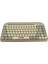 Bluetooth Klavye Renkli Retro Kablosuz Klavye Daktilo Görünümlü Tuş Tasarımı Şık ve Kullanışlı Telefon Koyma Gözü Pilli Türkçe Q Klavye Sw-05 (Krem) 1