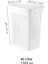 40 Litre Kirli Çamaşır Sepeti - Kapaklı Delik Detaylı Stash Slim Kirli Sepeti Banyo Organizer Beyaz 4