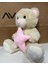 Oyuncak Peluş Sevimli Uyku Arkadaşı Yıldızlı Ayıcık 26 cm 2