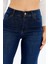 Kadın Yüksek Bel Düz Paça Denim Jean – Koyu Mavi Rahat Kalıp Günlük Pantolon 5