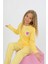 Kız Çocuk Uzun Kollu %100 Pamuklu Düğme Detaylı Pijama Takımı Alright 3