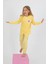 Kız Çocuk Uzun Kollu %100 Pamuklu Düğme Detaylı Pijama Takımı Alright 4