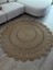 Girasole Jüt Halatlı Yuvarlak Hasır Kilim – Doğal El Dokuması Dekoratif Model 4