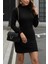 Kadın Uzun Kollu Balıkçı Yaka Triko Mini Boy Elbise 3