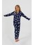 Kız Çocuk Uzun Kollu %100 Pamuklu Düğmeli Pijama Takımı Heartie 8