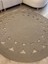 Cookie Yuvarlak Jüt Hasırlı El Örgüsü Kilim Halı 4